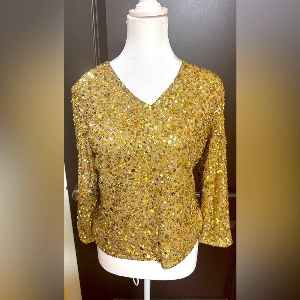 Gold Sequin Top